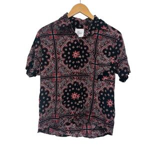 The People Vs. Bandana Print Button Front Shirt